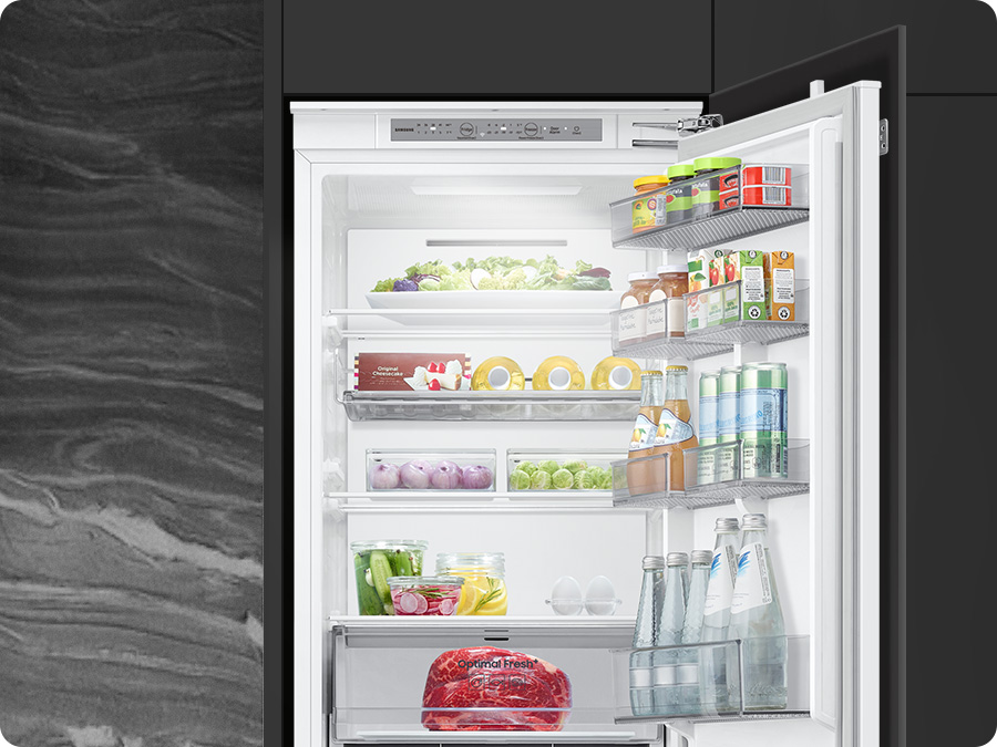 Inside fridge
