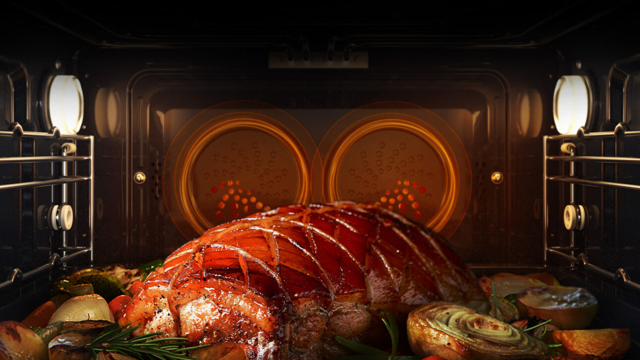 Dual fan oven cooking